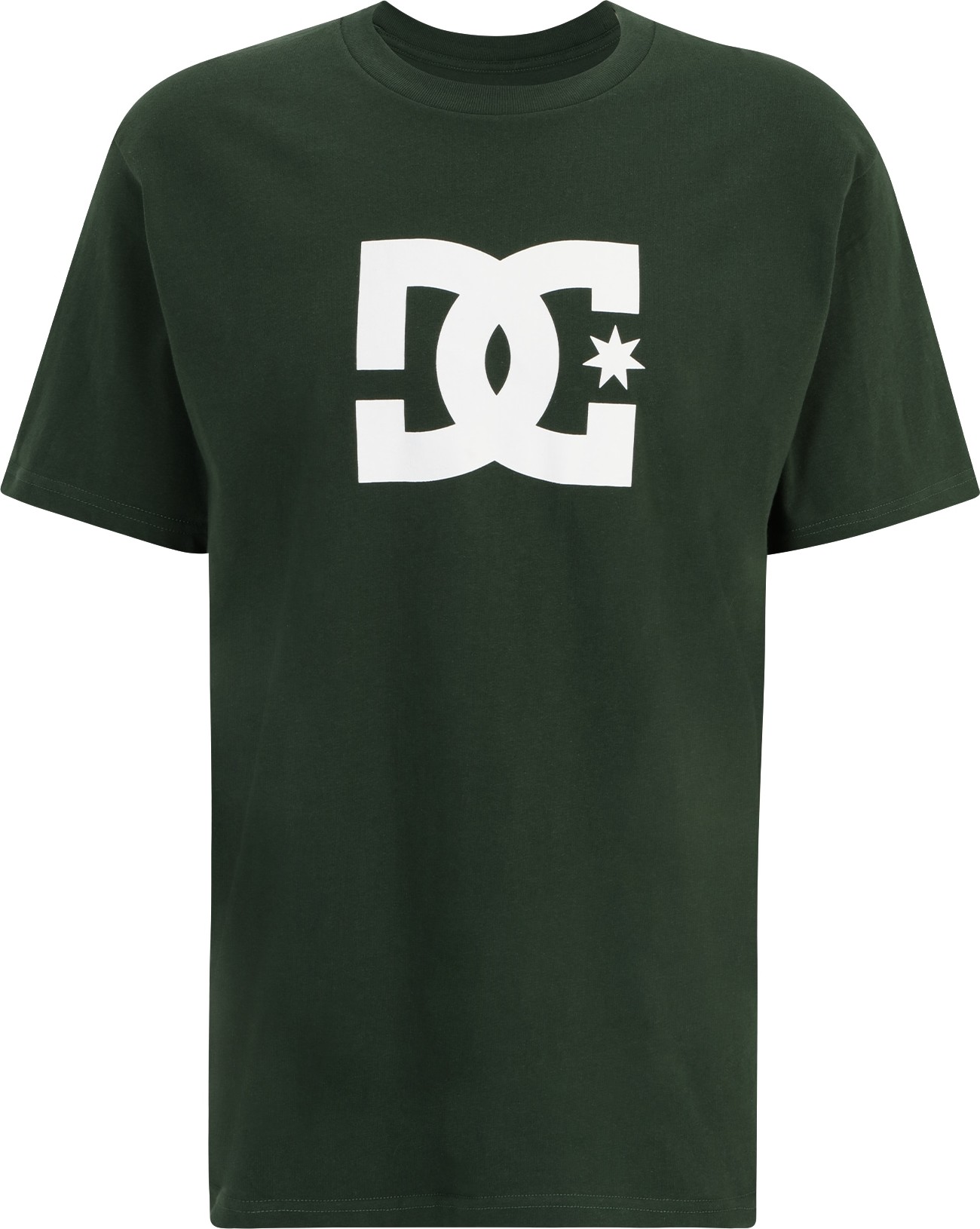 Funkční tričko 'STAR' DC Shoes tmavě zelená / bílá
