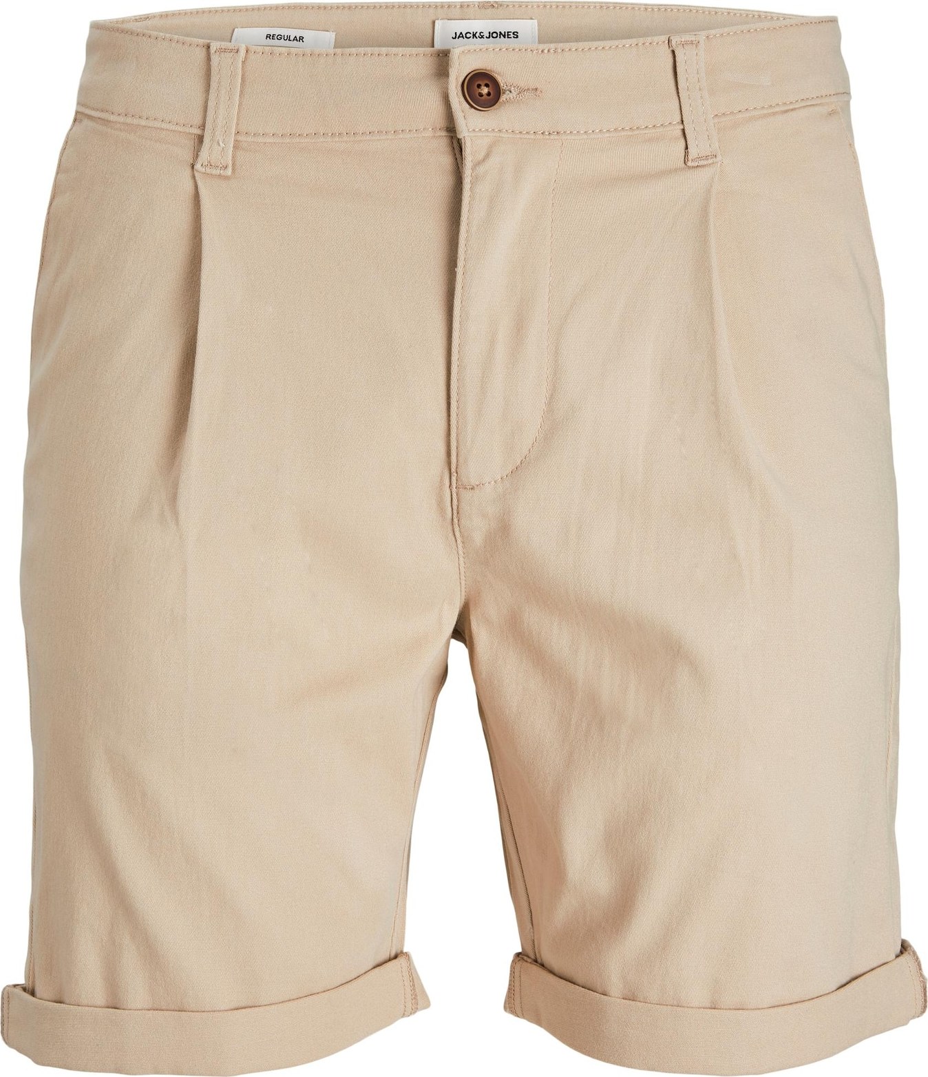 Kalhoty se sklady v pase 'Dave' jack & jones tmavě béžová