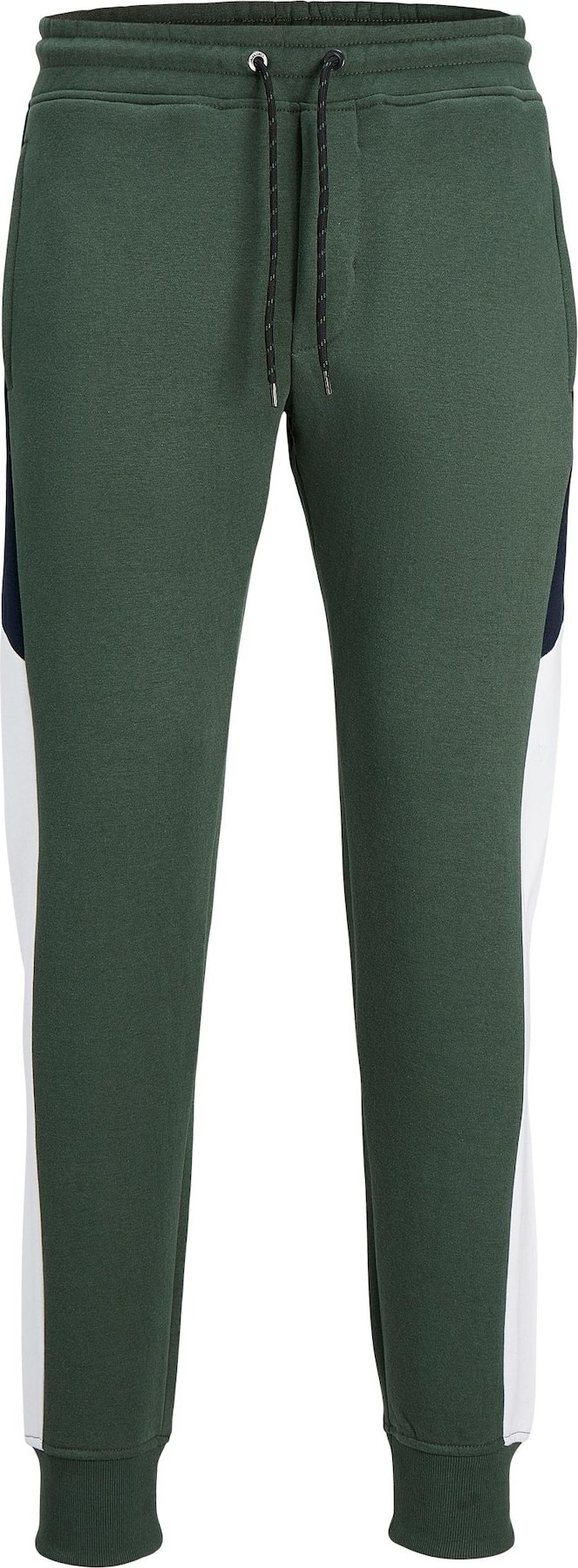 Kalhoty 'Will Reid' jack & jones námořnická modř / tmavě zelená / bílá