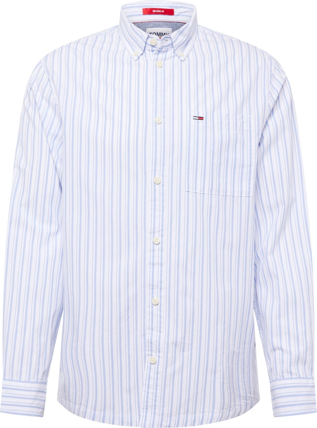 Košile Tommy Jeans námořnická modř / světlemodrá / jasně červená / bílá