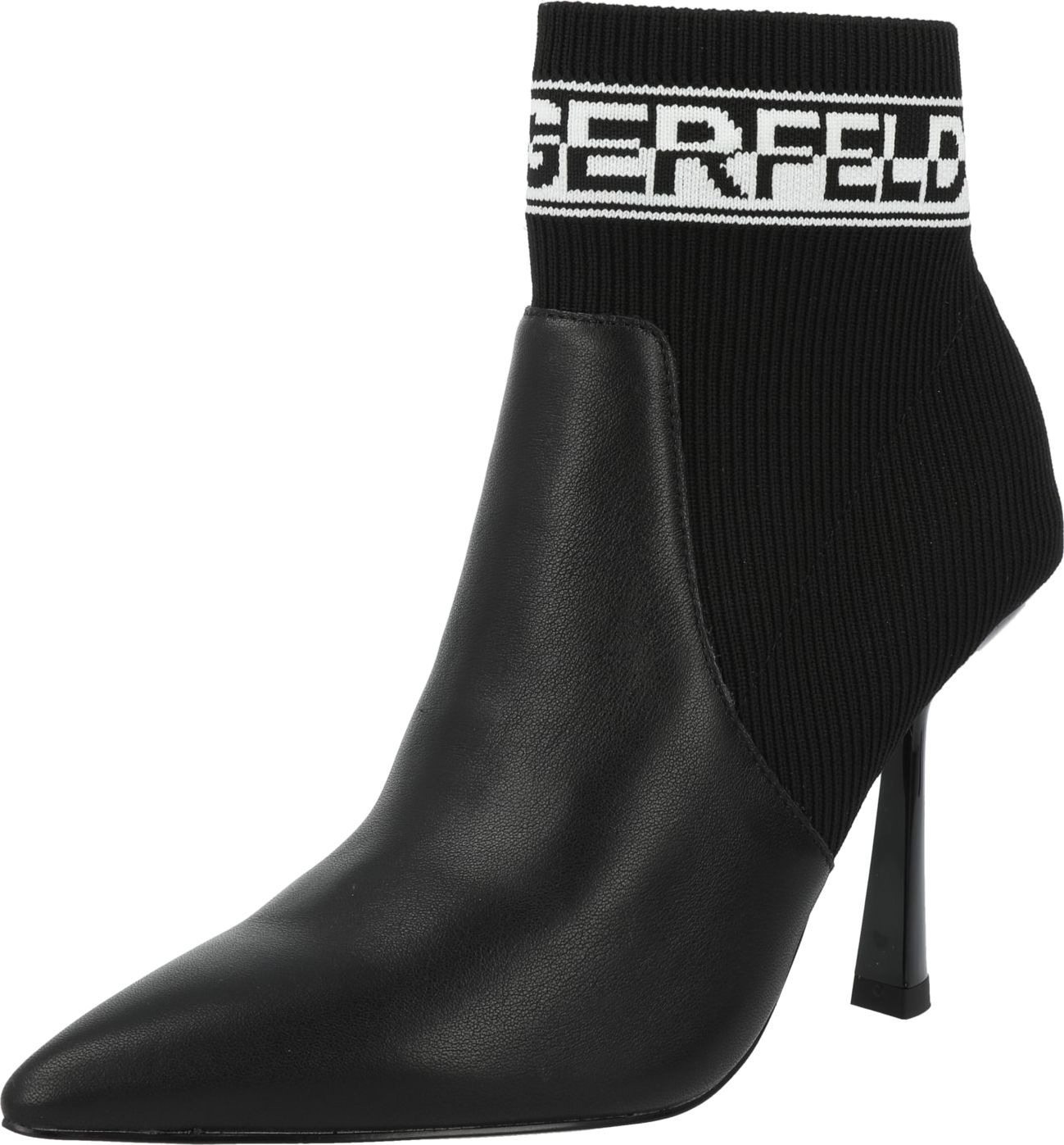 Kotníkové boty 'PANDARA' Karl Lagerfeld černá / bílá