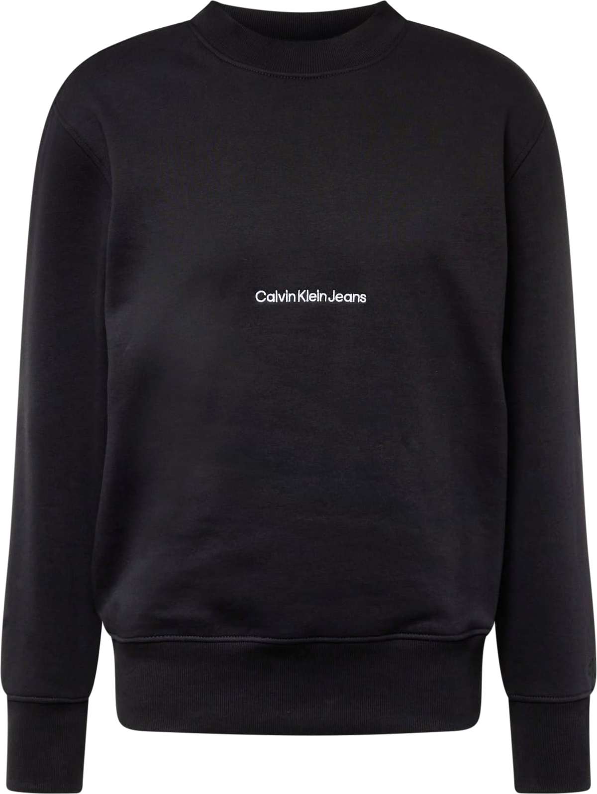 Mikina 'Institutional' Calvin Klein Jeans černá / bílá