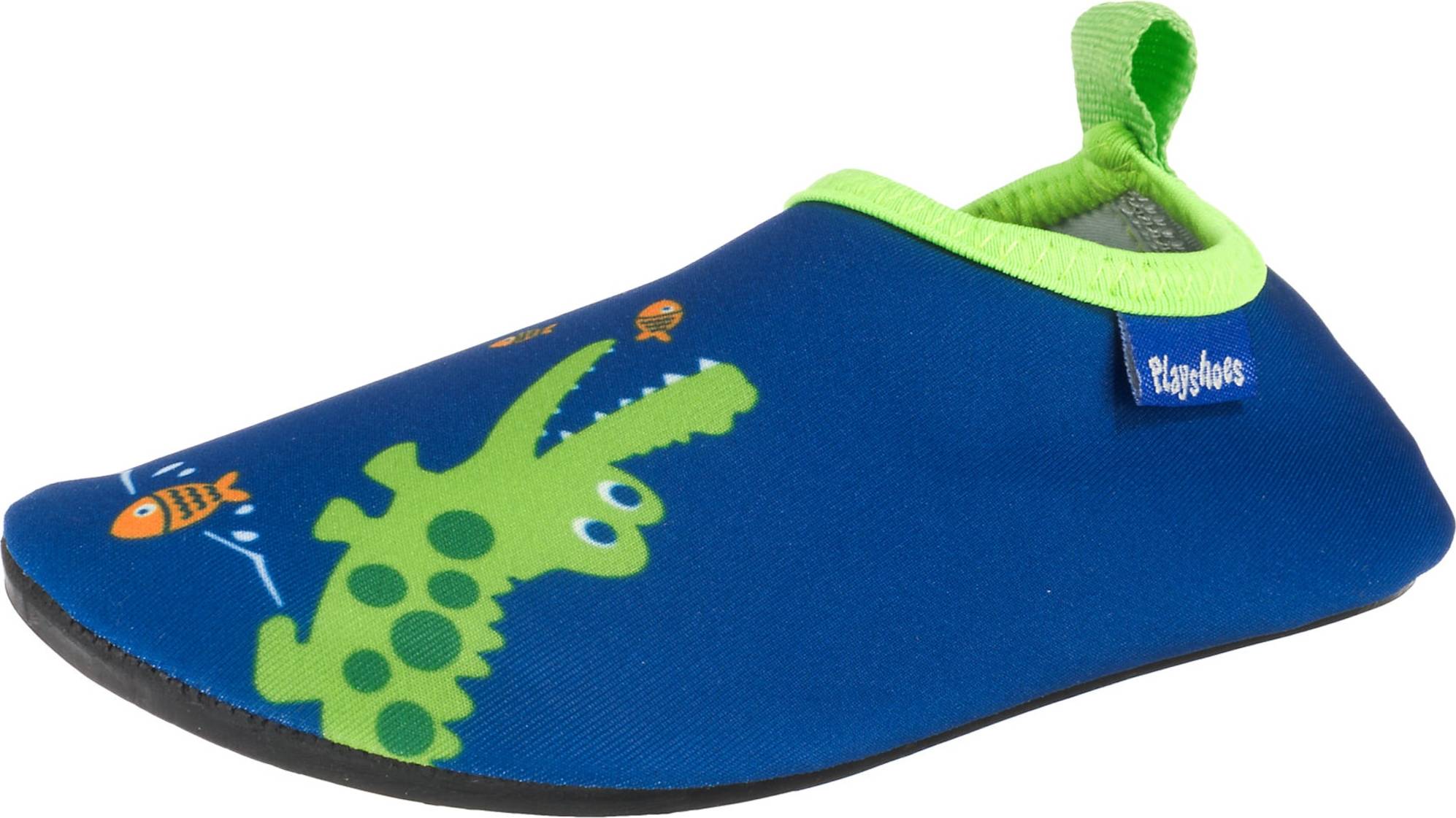 Otevřená obuv 'Krokodil' PLAYSHOES modrá / limetková