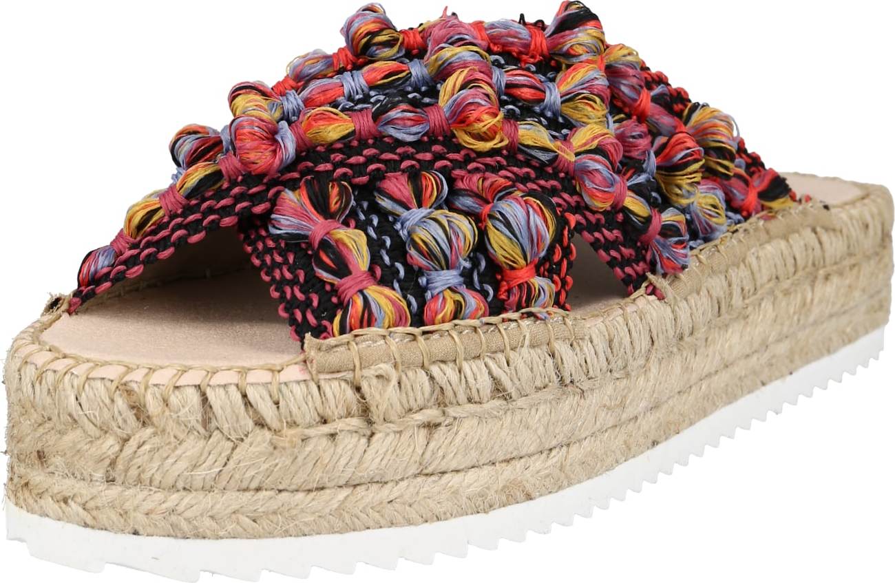 Pantofle 'Croisette Boho' espadrij l´originale mix barev / burgundská červeň