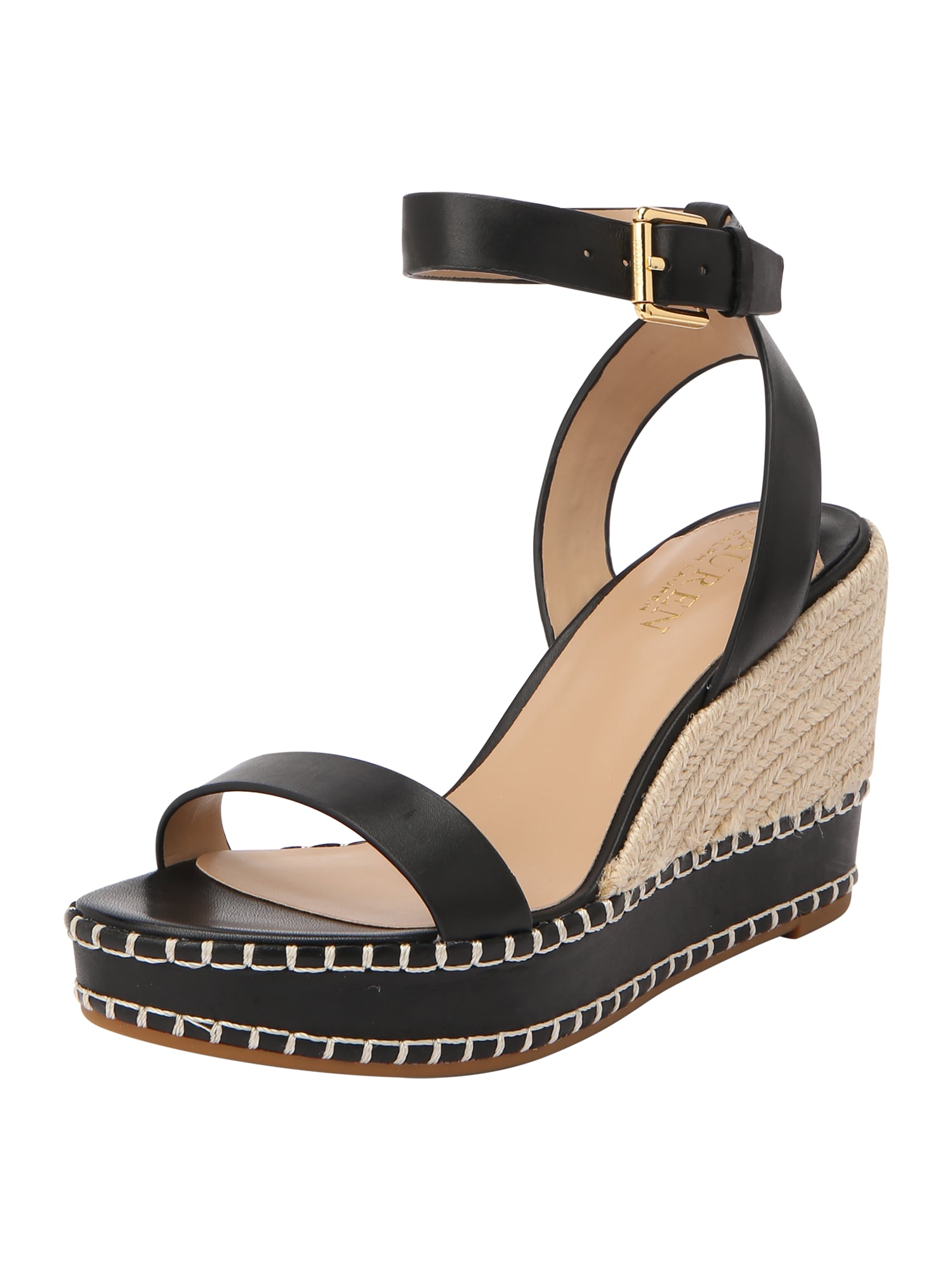 Páskové sandály 'HILARIE' Lauren Ralph Lauren černá