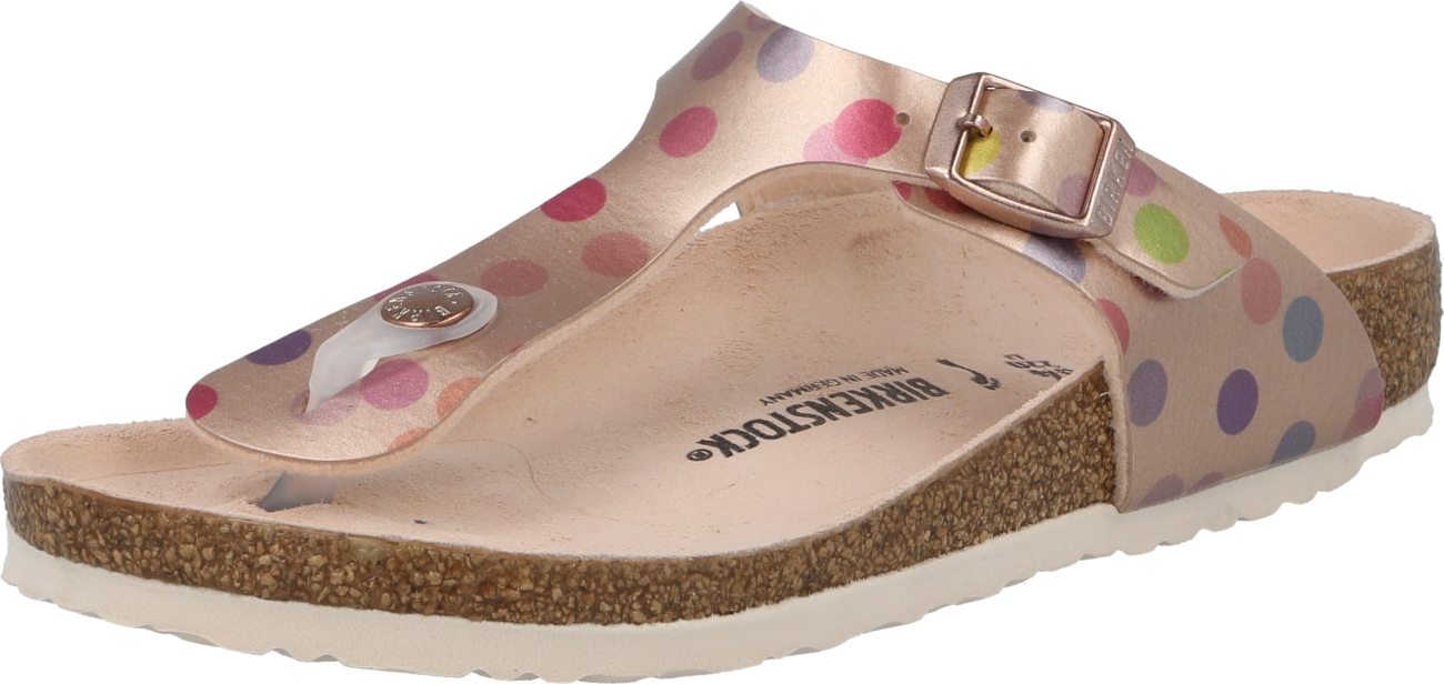 Sandály Birkenstock měděná / zelená / fialová / pink