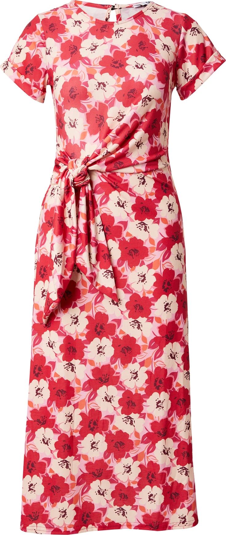 Šaty Dorothy Perkins pink / růžová / světle růžová / bílá