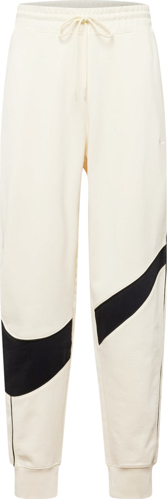 Kalhoty Nike Sportswear černá / barva bílé vlny