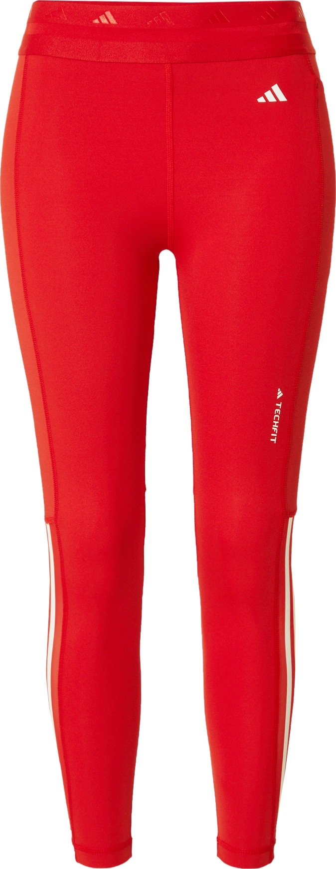 Sportovní kalhoty 'Techfit Hyperglam' adidas performance červená / bílá