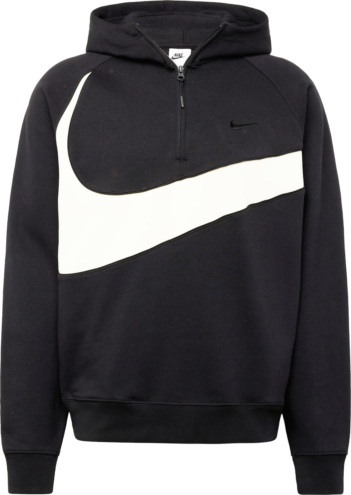 Sportovní mikina Nike Sportswear černá / bílá