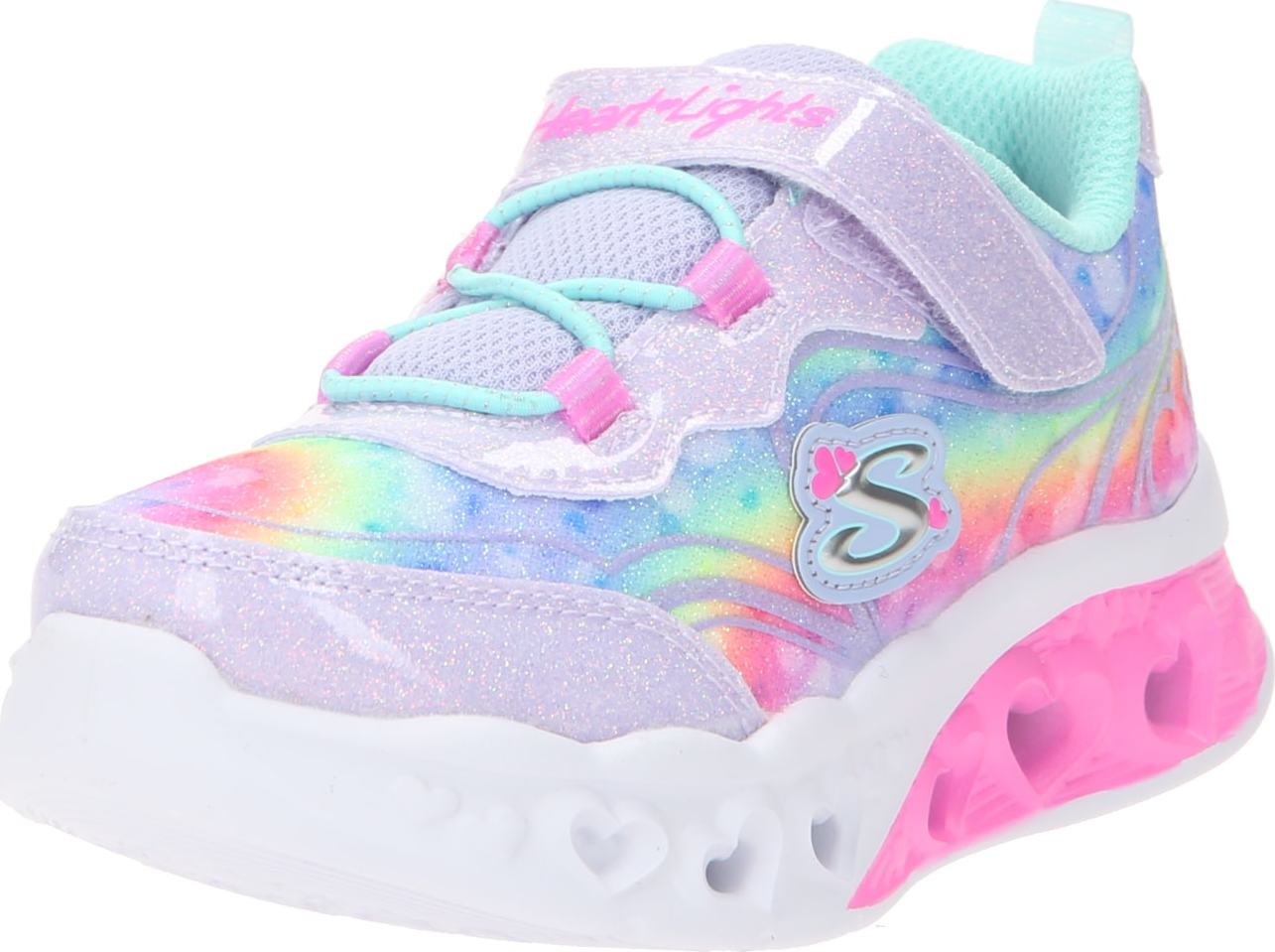 Tenisky 'FLUTTER HEART LIGHTS' Skechers pastelová fialová