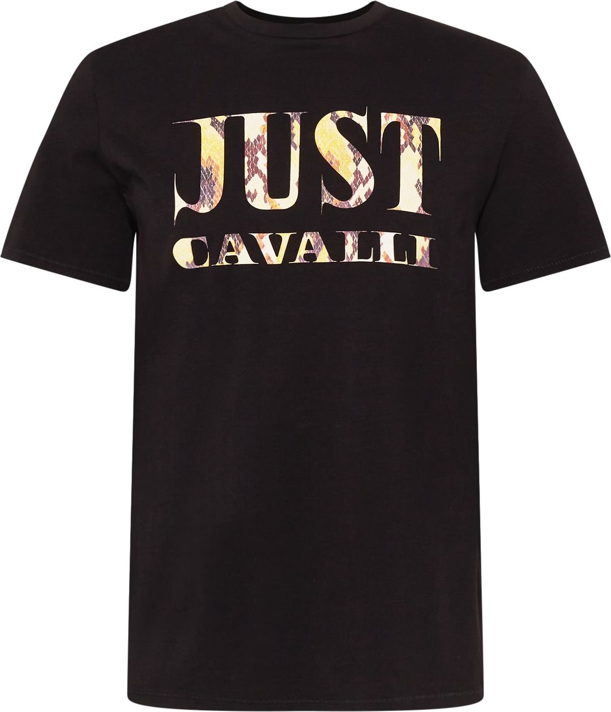 Tričko Just Cavalli žlutá / bobule / černá