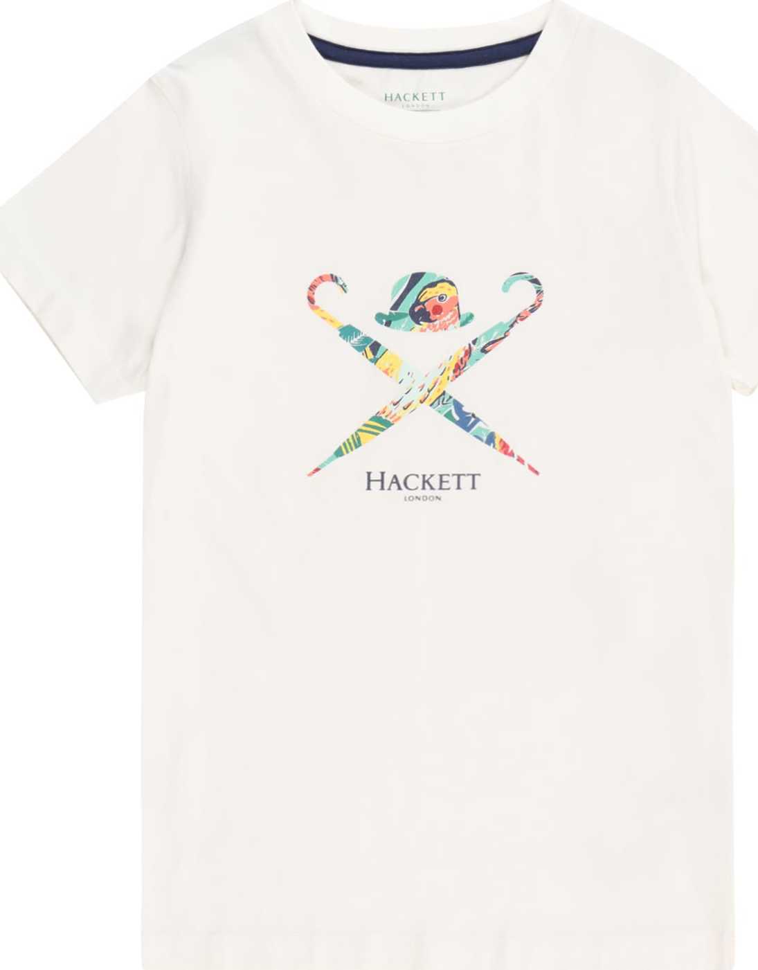 Tričko Hackett London tyrkysová / žlutá / oranžová / bílá