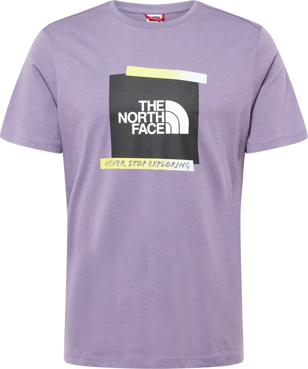 Tričko The North Face světle žlutá / fialová / černá / bílá