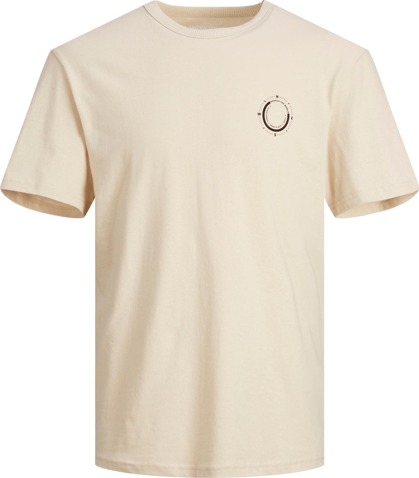 Tričko jack & jones krémová / cyclam / černá / bílá