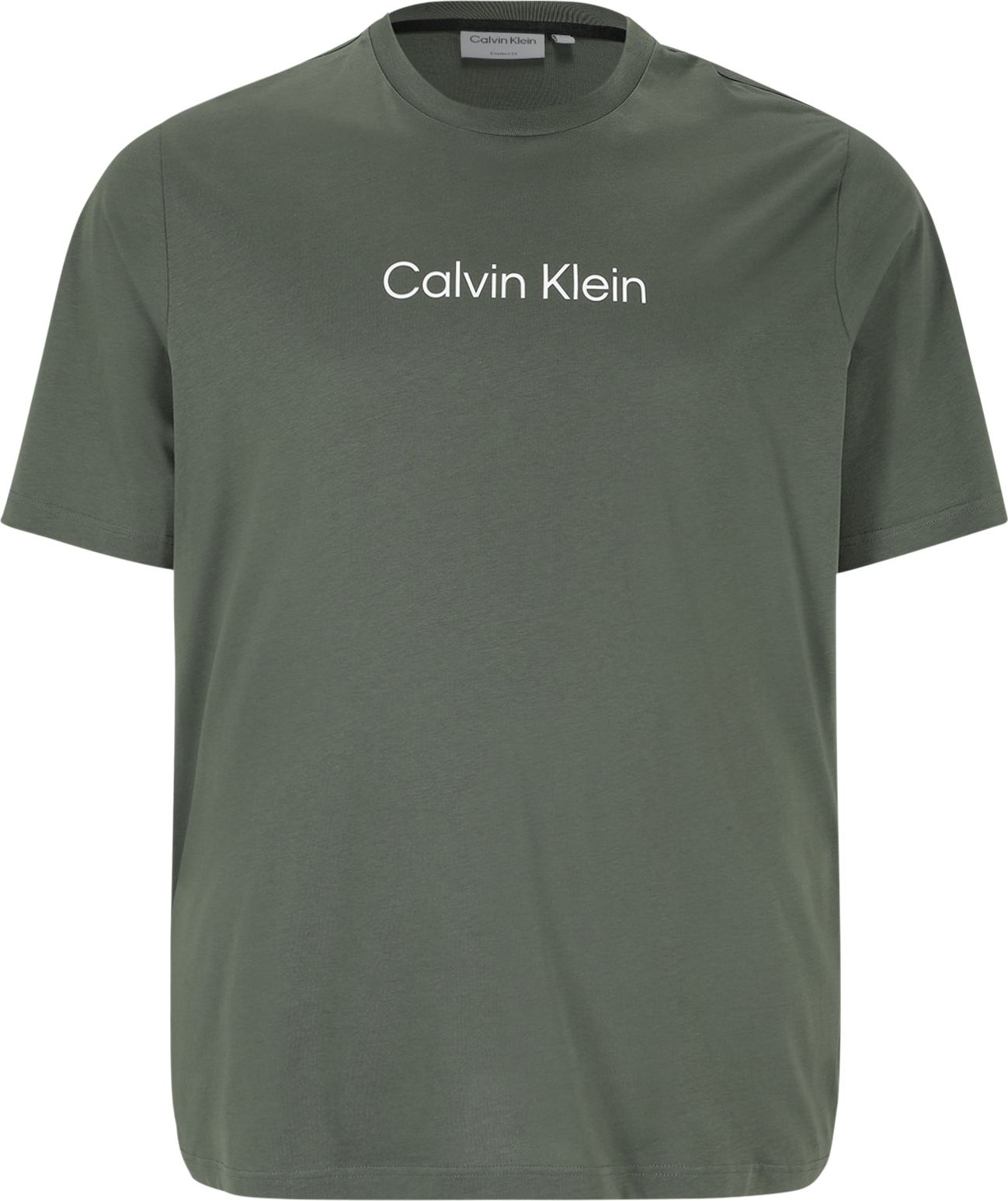 Tričko Calvin Klein Big & Tall tmavě zelená / bílá