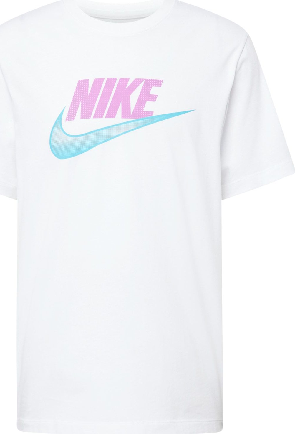 Tričko 'FUTURA' Nike Sportswear světlemodrá / růžová / bílá