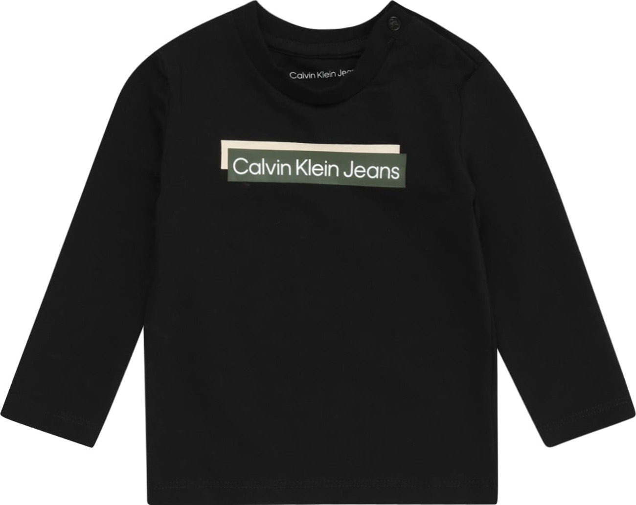 Tričko 'HERO' Calvin Klein Jeans béžová / tmavě zelená / černá / offwhite