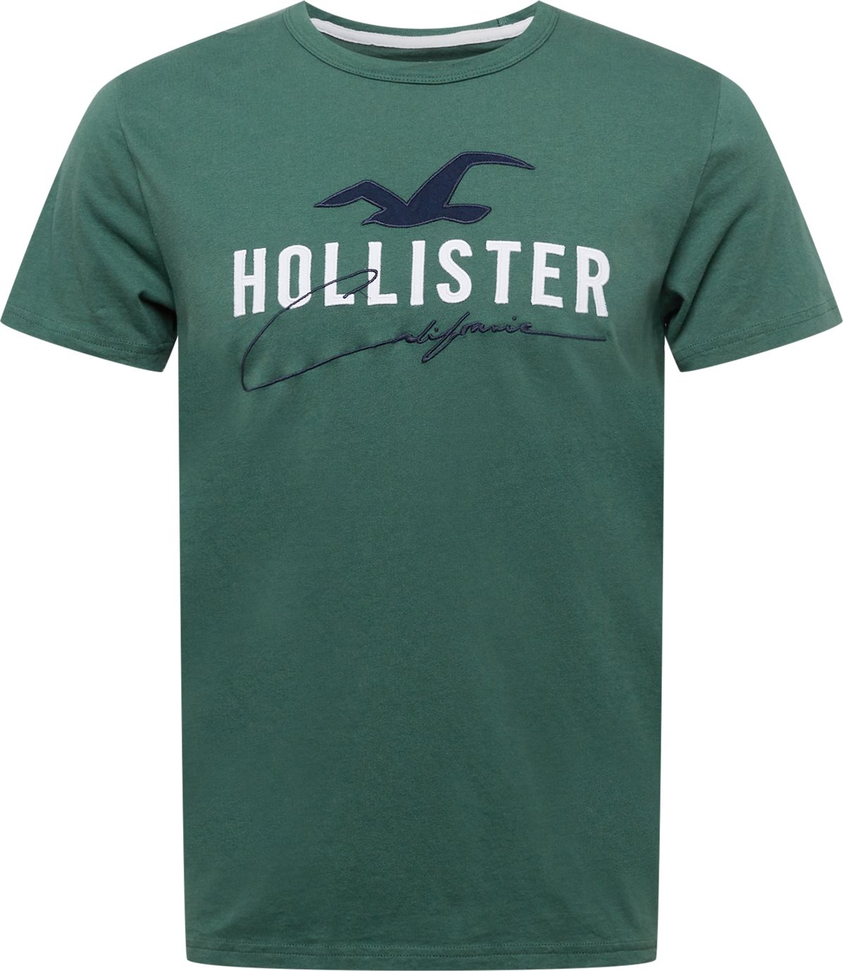 Tričko Hollister námořnická modř / zelená / bílá