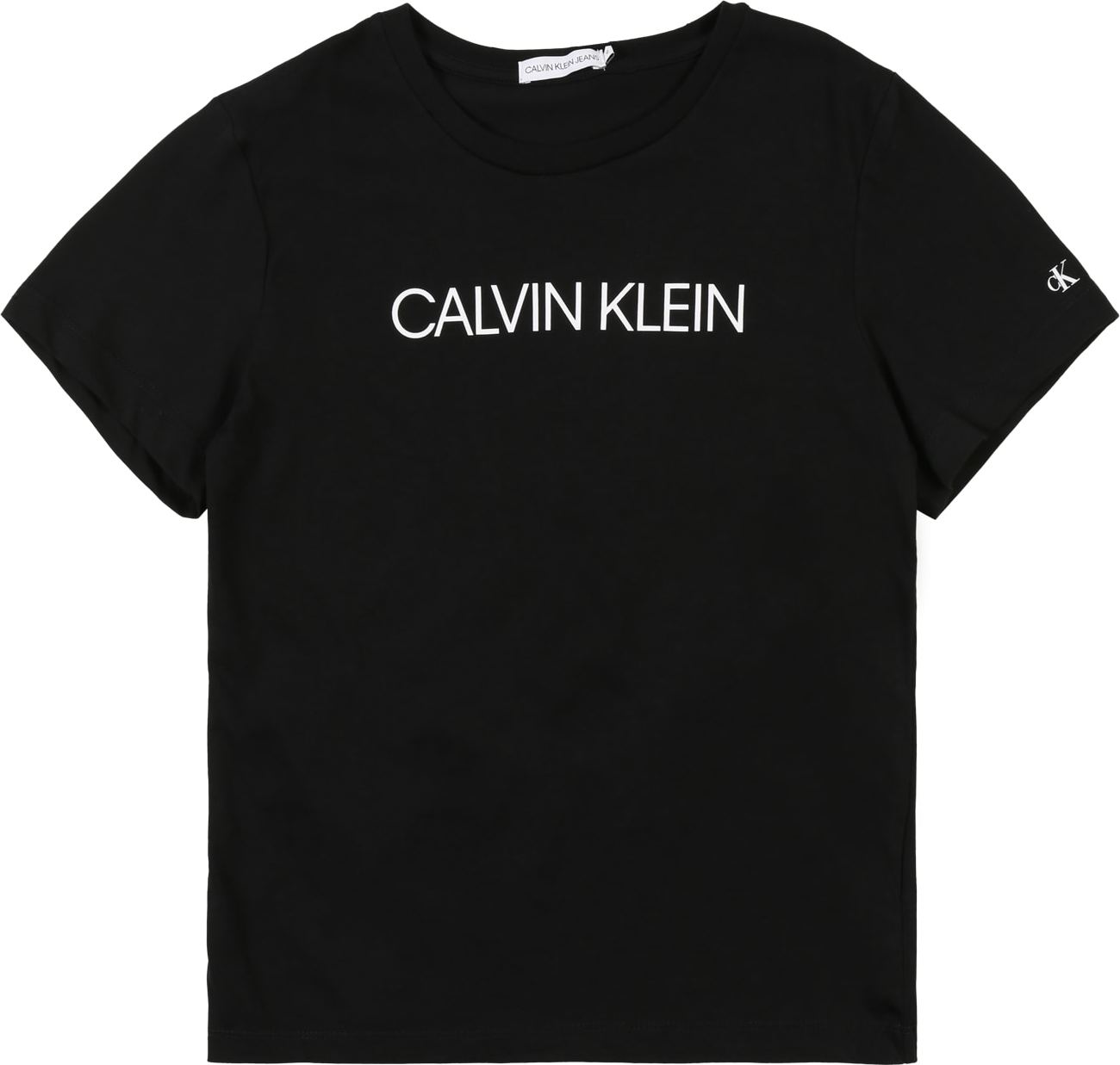 Tričko 'INSTITUTIONAL' Calvin Klein Jeans černá / bílá