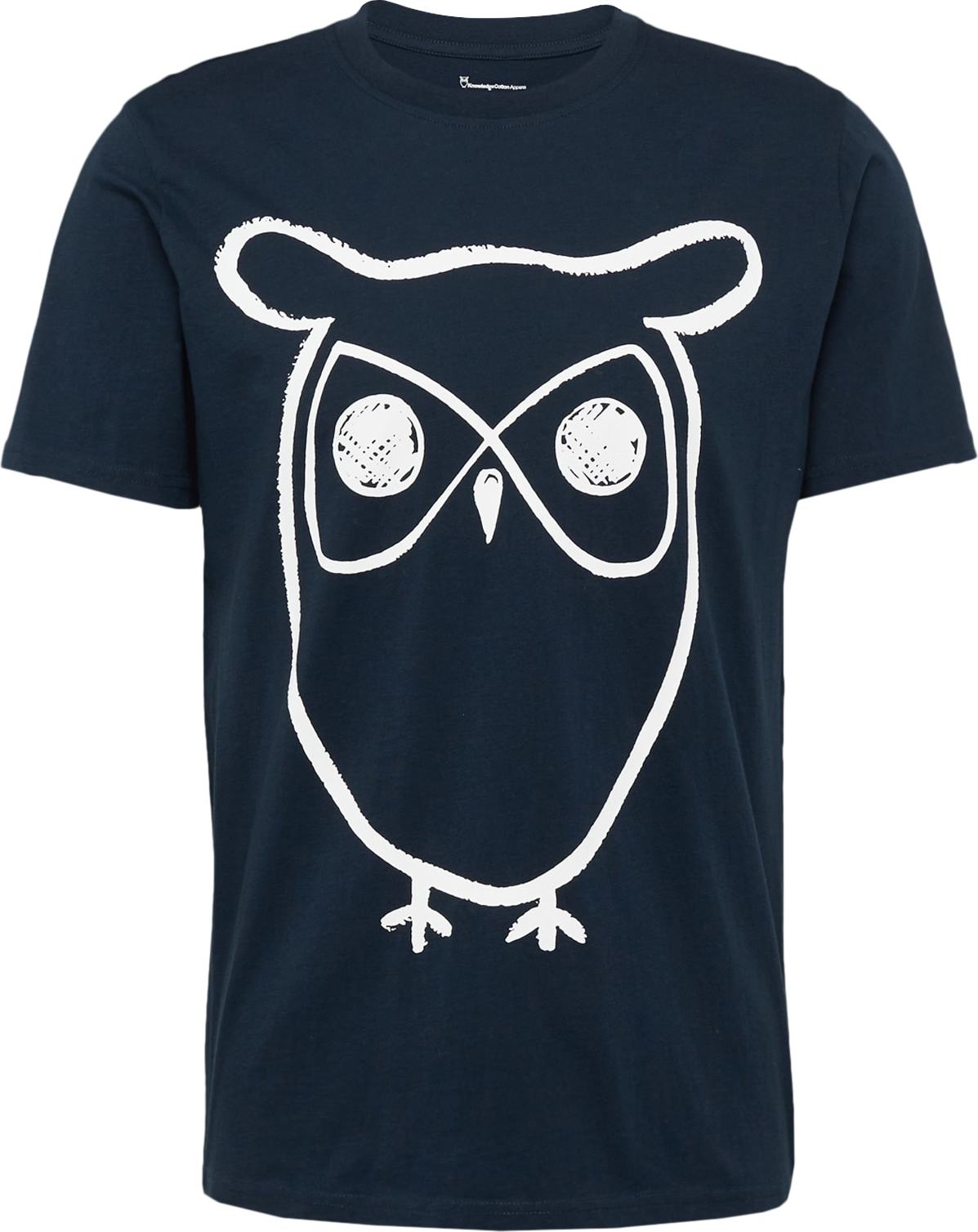 Tričko KnowledgeCotton Apparel tmavě modrá / bílá