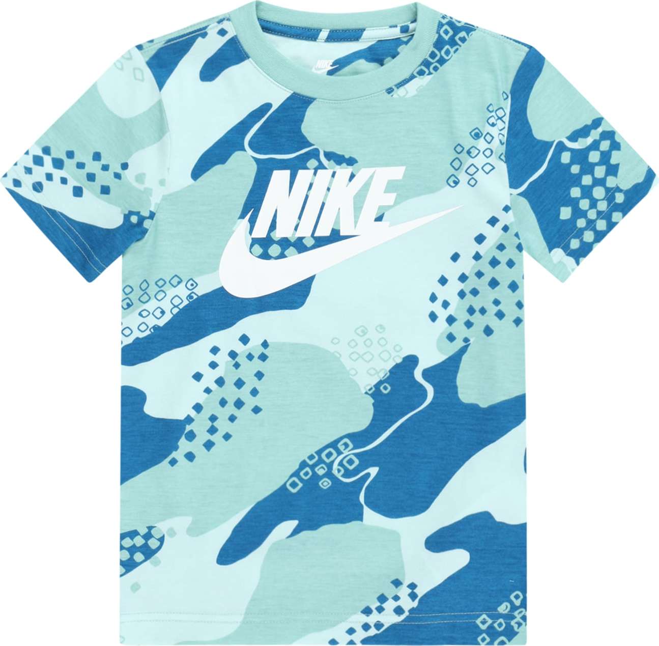 Tričko Nike Sportswear modrá / tyrkysová / světlemodrá / bílá