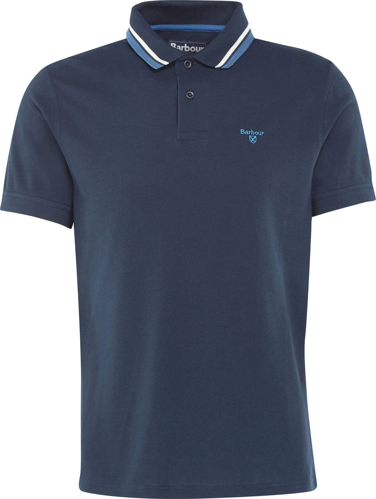Tričko 'Otterburn' Barbour marine modrá / nebeská modř / bílá