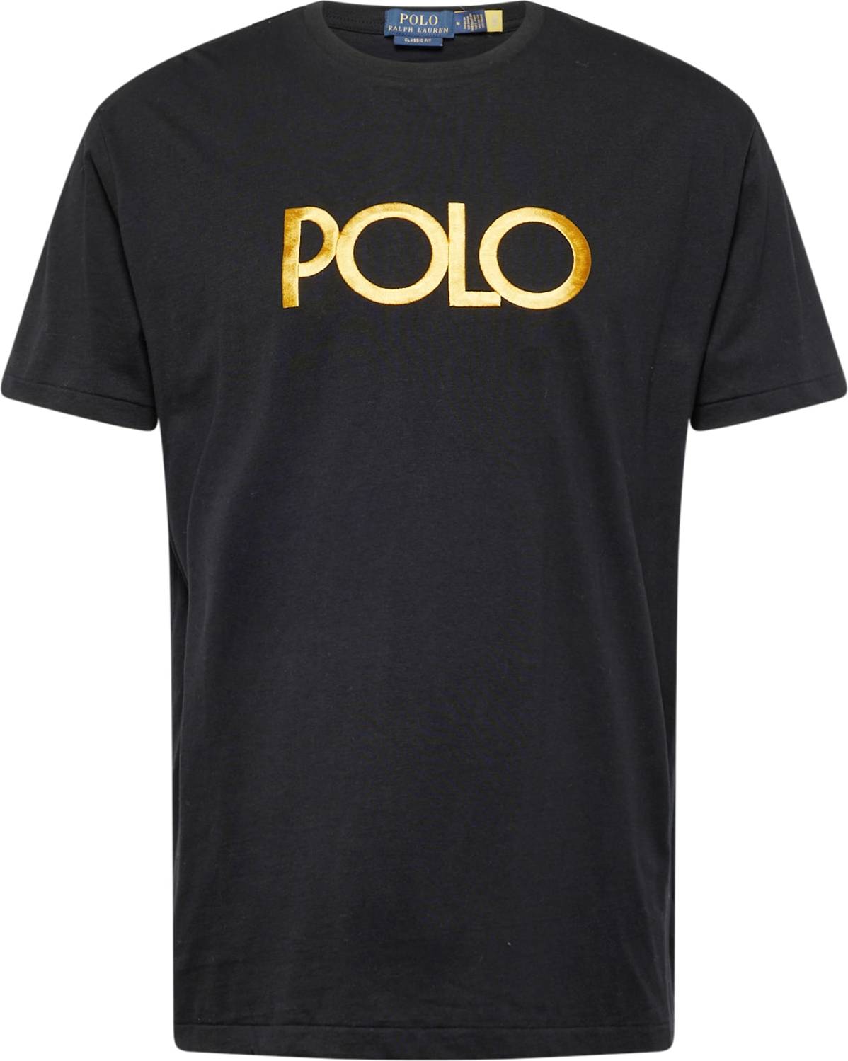 Tričko Polo Ralph Lauren zlatá / černá
