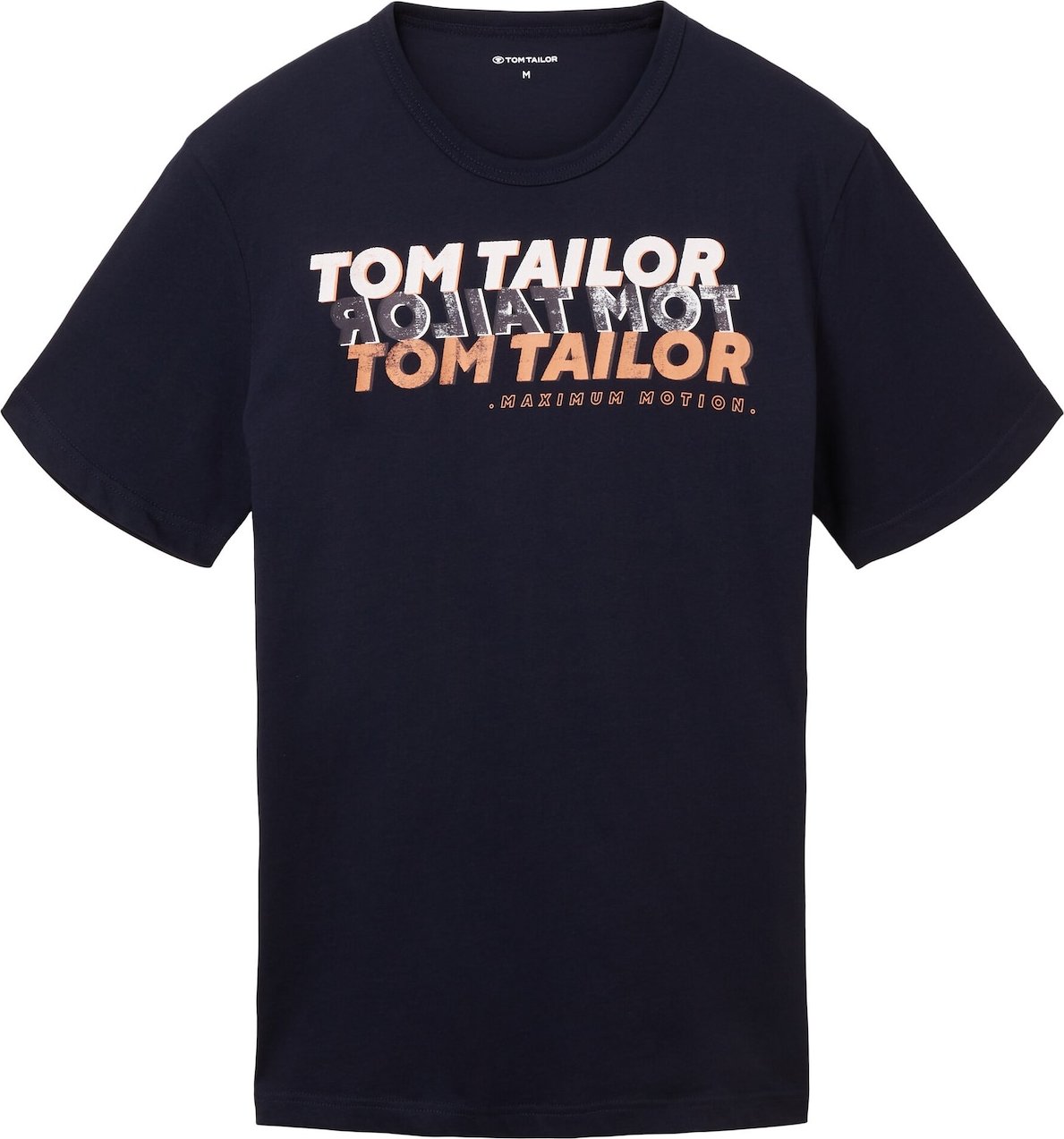 Tričko Tom Tailor marine modrá / noční modrá / meruňková / bílá