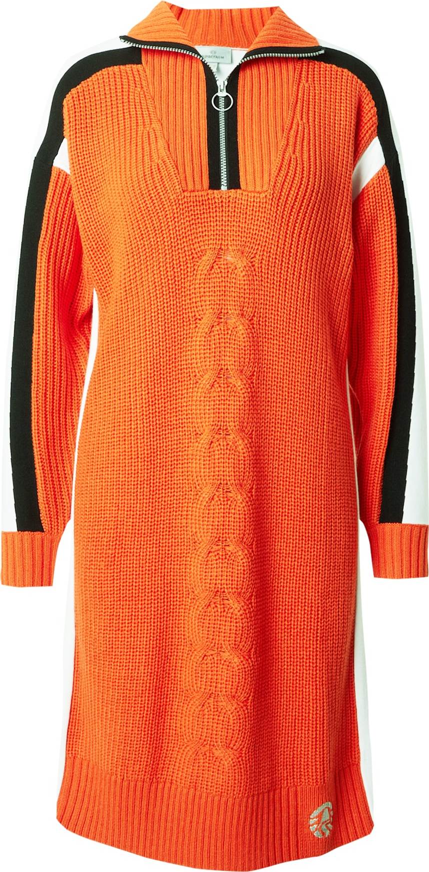 Úpletové šaty 'Rochester' Sportalm Kitzbühel oranžově červená / černá / bílá