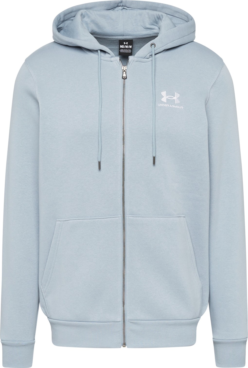 Sportovní mikina 'Essential' Under Armour světlemodrá / bílá