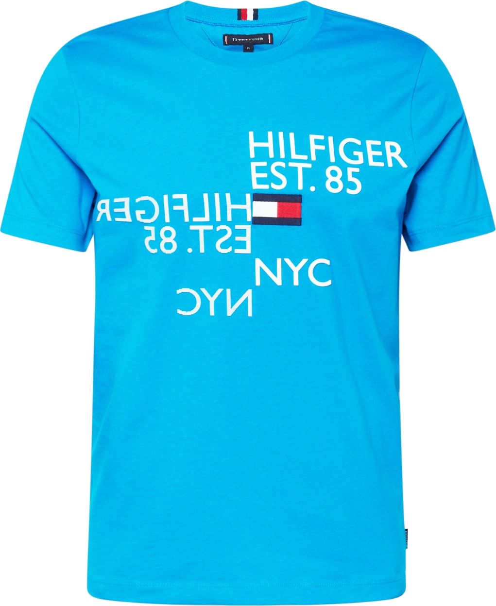 Tričko Tommy Hilfiger marine modrá / azurová / červená / bílá