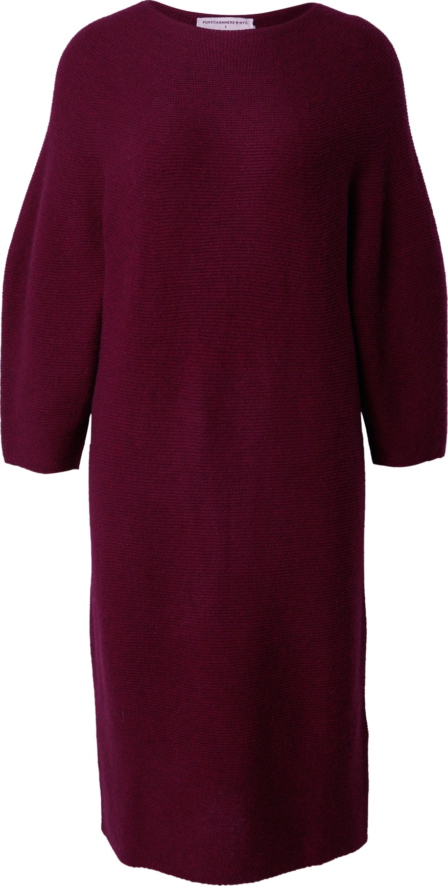 Úpletové šaty Pure Cashmere NYC burgundská červeň