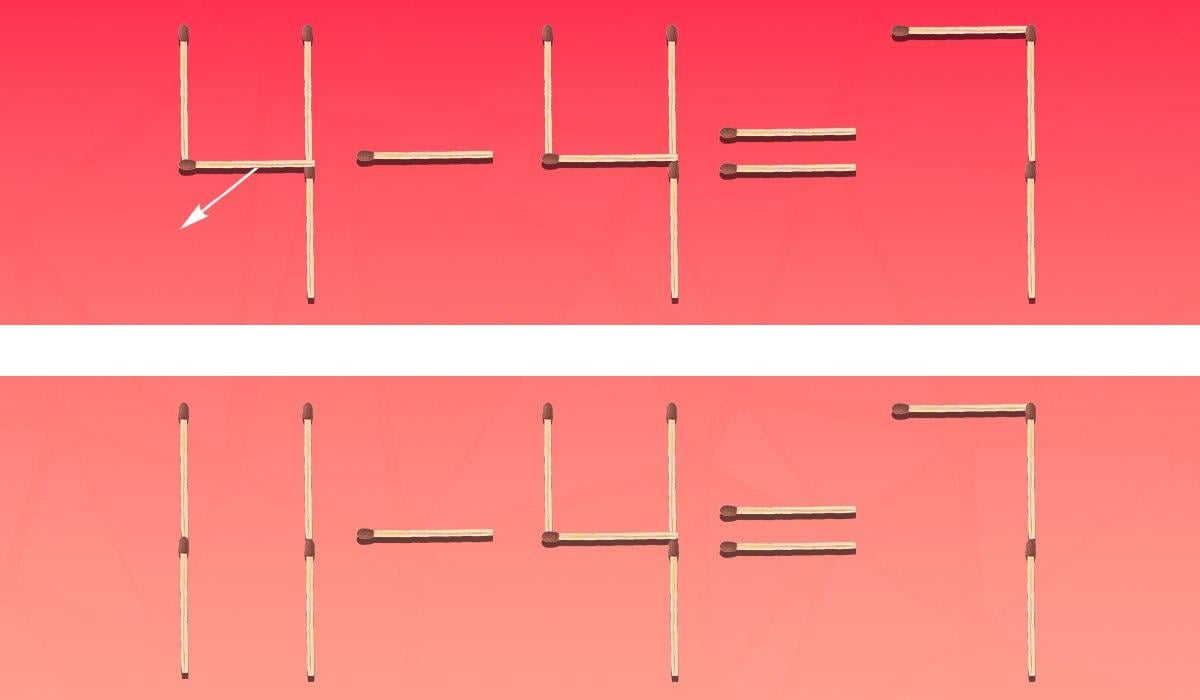 Matematisk puslespil: Du skal kun trække én tændstik