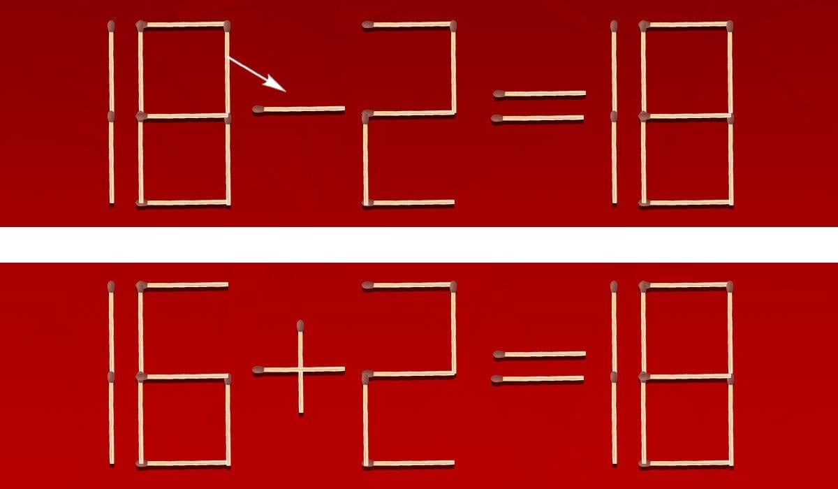 7-sekunders puslespil: kun én tændstik skal flyttes