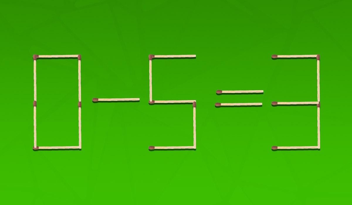 Hvilke 2 tændstikker skal trækkes for at gøre ligheden korrekt: en IQ-test