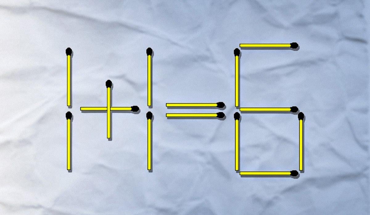 Den ene tændstik skal smides væk og den anden omarrangeres: en svær IQ-test