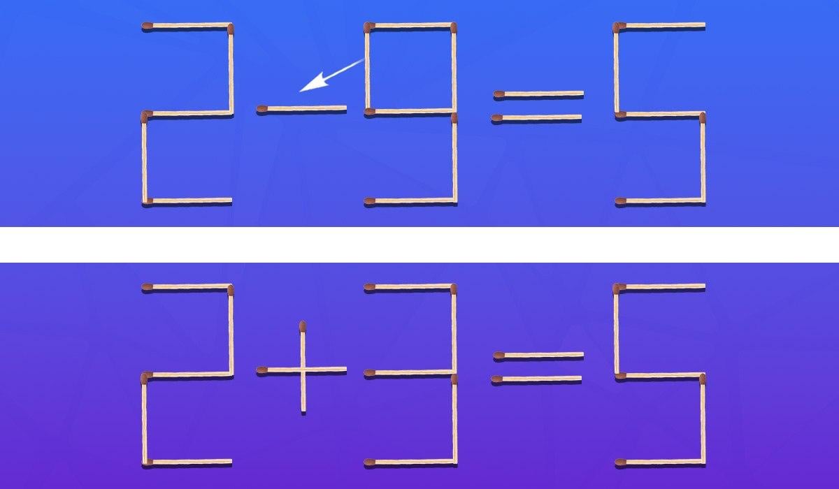 Hvilken tændstik skal flyttes for at gøre ligheden sand: en hurtig IQ-test