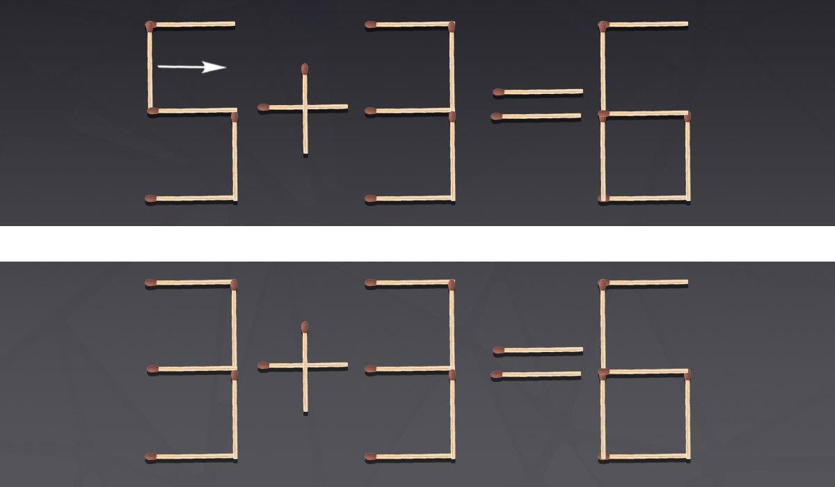 Meget svært puslespil: Du skal kun flytte én tændstik Meget svært puslespil: du skal kun flytte én tændstik