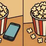 IQ-test: Du skal finde tre forskelle på et billede af en spand popcorn på 51 sekunder. IQ-test: Du skal finde tre forskelle på et billede af