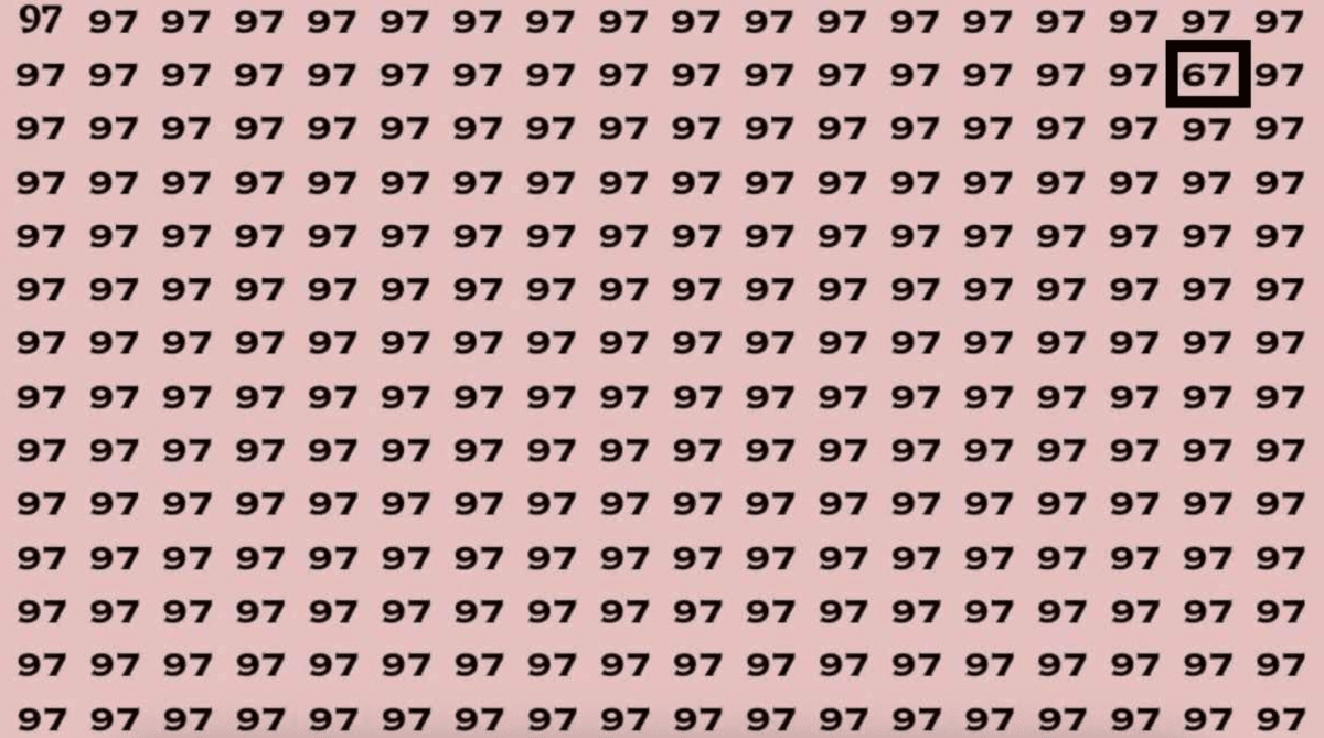 Tag udfordringen op: Kun skarpe øjne kan se tallet 67 på puslespillet på 3 sekunder